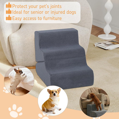 Dog Ramp for Bed, 16.5" H Dog Stairs for High Bed