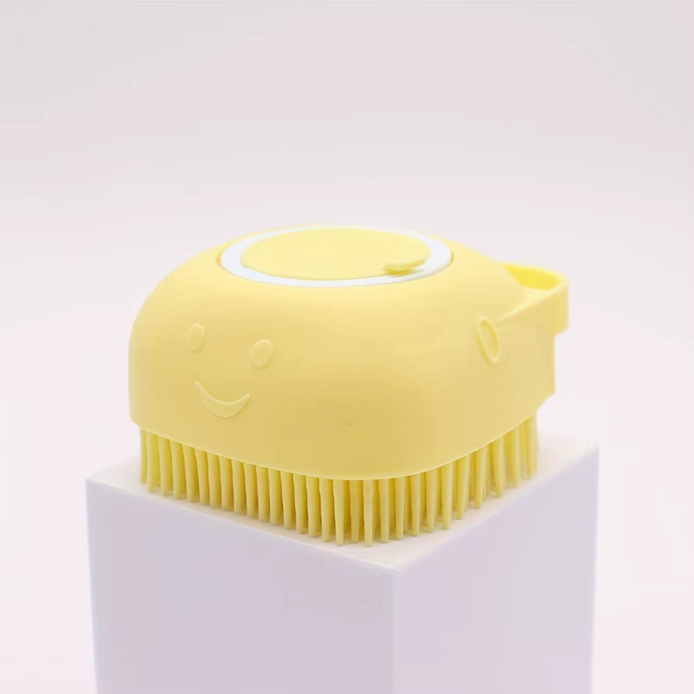 Pet Dog & Cat Grooming Bath Brush Silicone Gel Shower Massage Refillable Scrubbing Tool Complete Cleaning Supplies