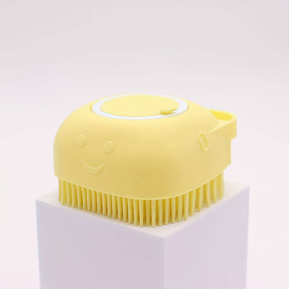 Pet Dog & Cat Grooming Bath Brush Silicone Gel Shower Massage Refillable Scrubbing Tool Complete Cleaning Supplies