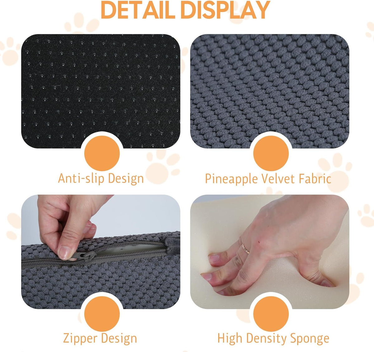 Dog Ramp for Bed, 16.5" H Dog Stairs for High Bed