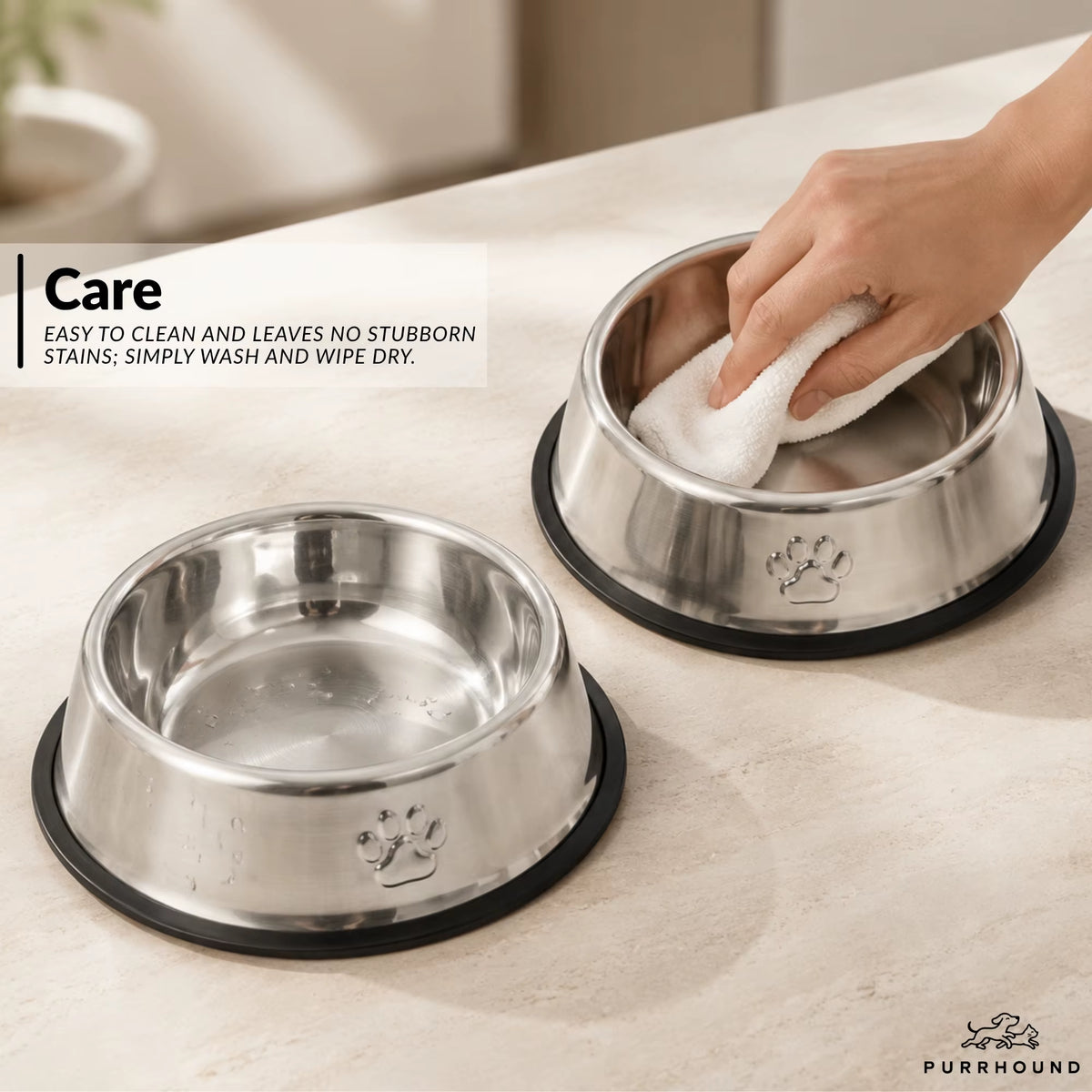 Stainless Steel Dog Bowl with Non-Slip Rubber Base for Small/Medium/Large Pet Pets Feeder Bowl and Water Bowl for Dog