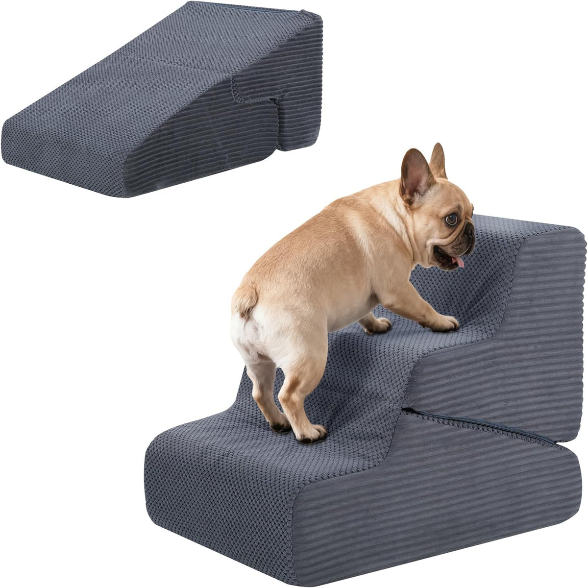 Dog Ramp for Bed, 16.5" H Dog Stairs for High Bed